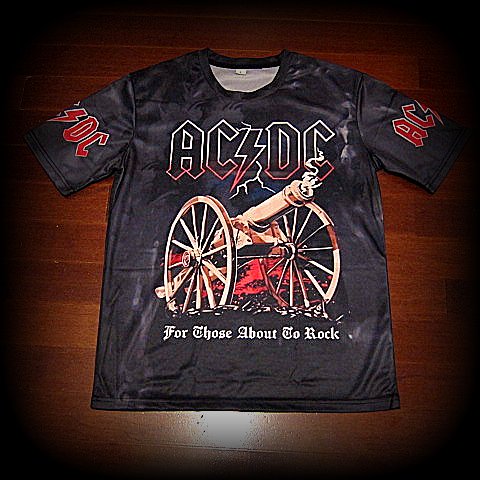 AC/DC - For Those About To Rock / Soft / Polyester / Spandex/ Two Sided Printed T-Shirt
